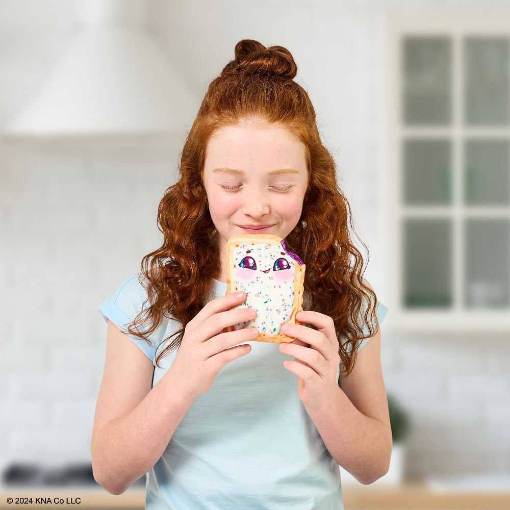 Cookeez Makery Season 1 Blueberry plush image emphasizes collectible scent and soft hug.