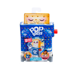 Cookeez Makery Toasty Treatz toaster front view showing playful unboxing and surprise plush reveal.