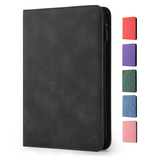 Coolbyl Card Binder cover with zipper for secure travel storage.