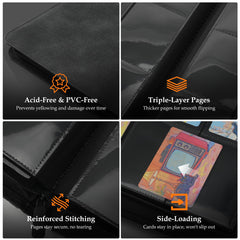 Coolbyl Card Binder double-sided pockets protect both sides of each card.