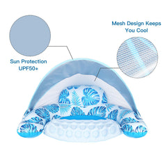 COOLCOOLDEE extra-large pool float – supports adults up to 300+ pounds.