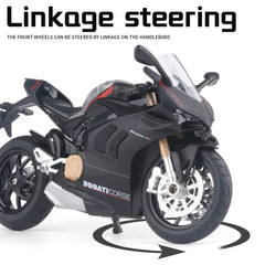 COOLPUR Ducati V4 model with push interaction; press to trigger music and lights
