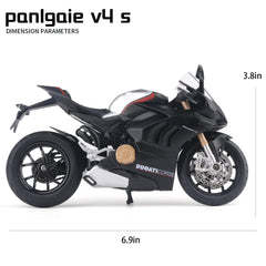 COOLPUR Ducati V4 side view die-cast model shows true-to-scale details for display