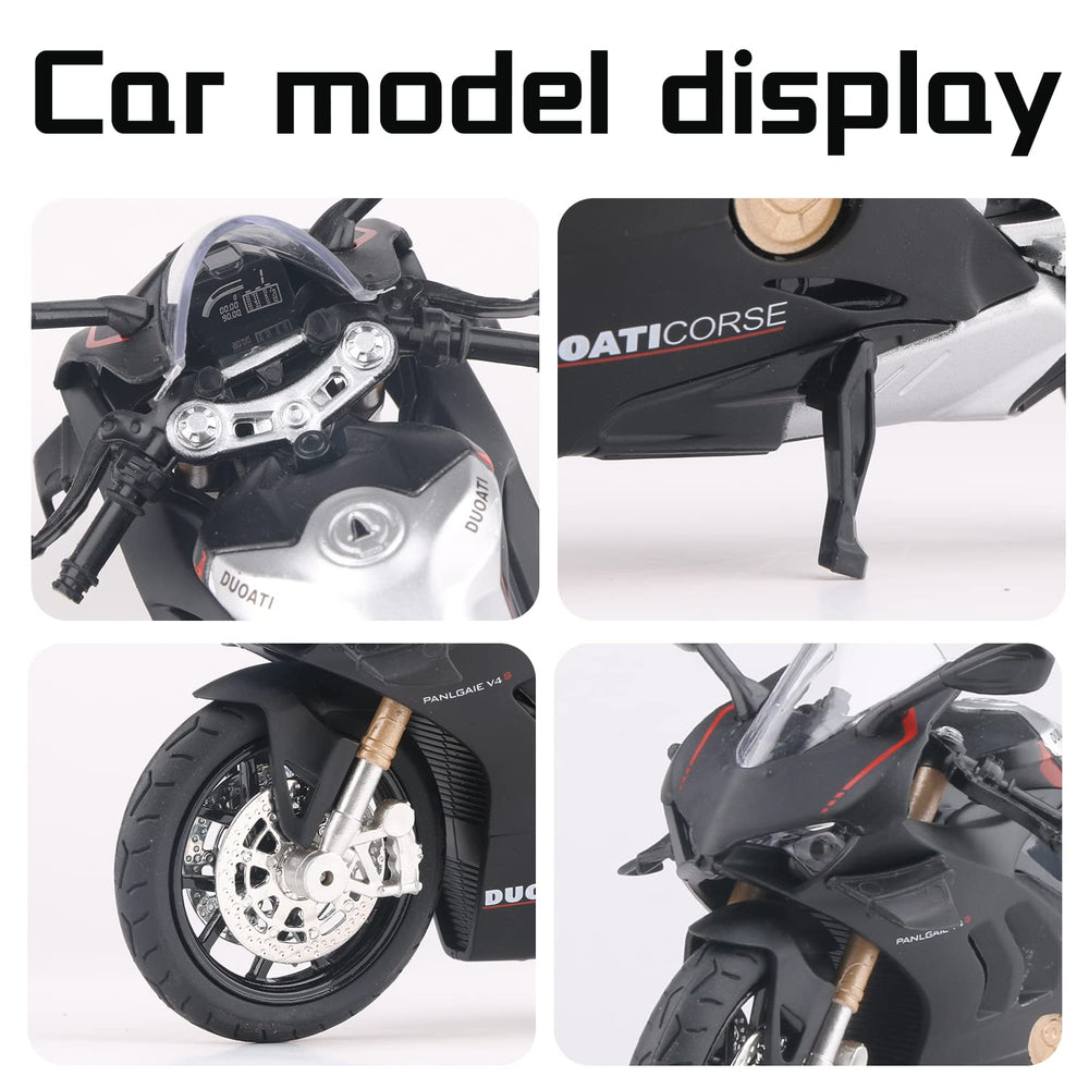 COOLPUR Ducati V4 top-detail image highlights texture and decals for authentic display