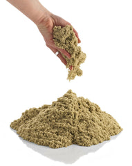 CoolSand natural moldable sand encourages creative play with a tactile, wet-feel texture