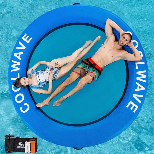 CoolWave inflatable water hammock blue 6ft for pool lounging with friends