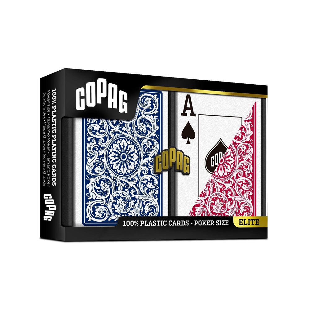 Copag 1546 Design cards shown with hard plastic case for secure travel and storage.