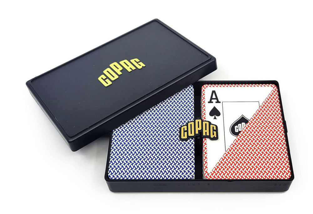 Copag Export plastic playing cards poker size with durable, long-lasting feel