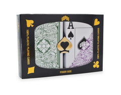 Copag Legacy poker-size jumbo-index decks for easy table readability.