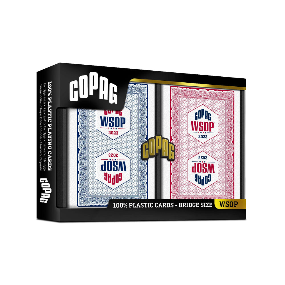 Copag WSOP 2023 compact hard-case packaging keeps cards organized during travel