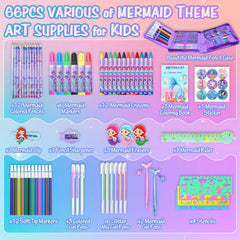 CORALMEE Mermaid crayons in vivid colors for bold drawings.