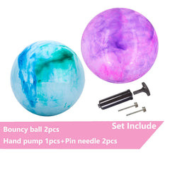 CORECISE Marbleized Bouncy Ball 12.5-inch side view ideal for throwing and catching games.