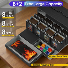 Cortile Commander premium PU leather exterior protects cards from wear.