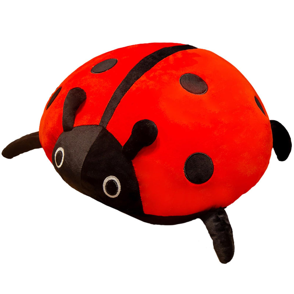 COSGOO 16-inch ladybug plush pillow for couch and bed decor