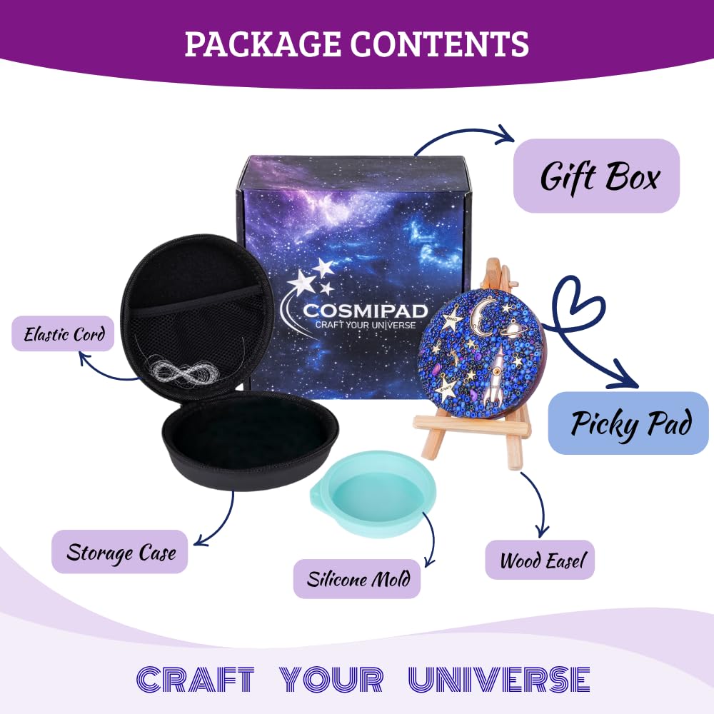 Cosmipad celestial display stand showcasing calming visuals.