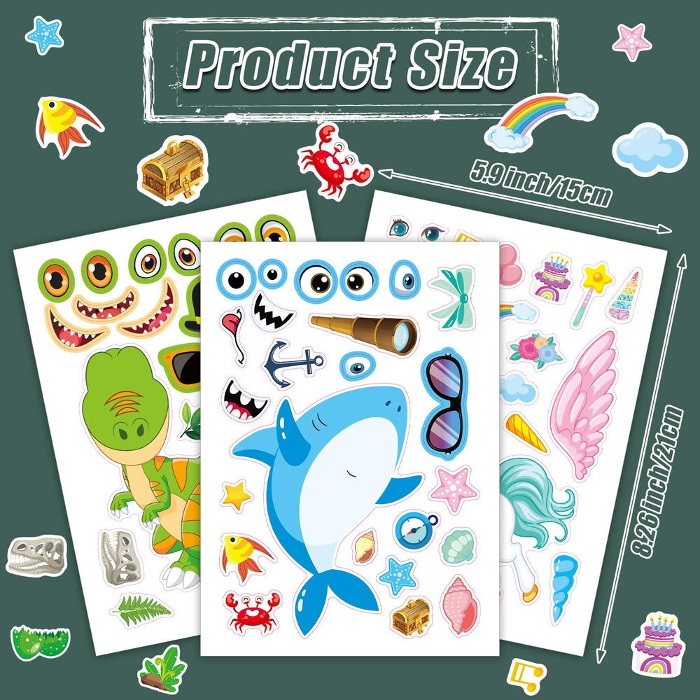 Cosomia large 8.3 x 6 inch stickers easy for small hands to handle