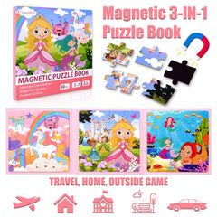 Cosomia unicorn scene magnet puzzles support on-the-go imaginative play.
