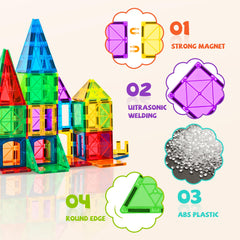 Cossy magnet tiles strong magnets in action deliver stable builds and easy magnetic pick-up