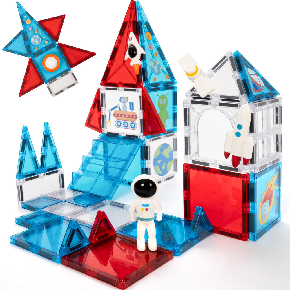 Cossy space rocket tile for imaginative building and STEM exploration