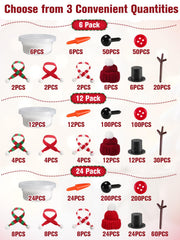 Cosweet colorful scarfs snowman kit brings vibrant styles to winter crafts.