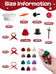 Cosweet cotton knitted hats snowman kit includes cozy accessories for cute snowmen.