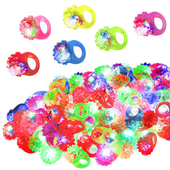 Cosweet LED jelly ring blue glow for night party fun.