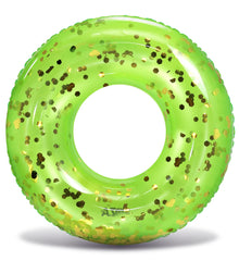 CoTa Global green confetti-inside pool float for festive days.