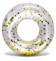 CoTa Global Pearl White Gold pool float with glitter confetti for luxurious lounging.