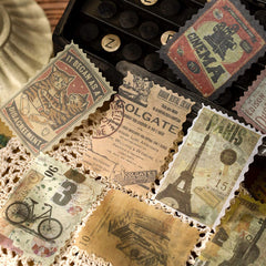 Cotrida vintage stamp stickers: old time memory for vellum postcards and planners