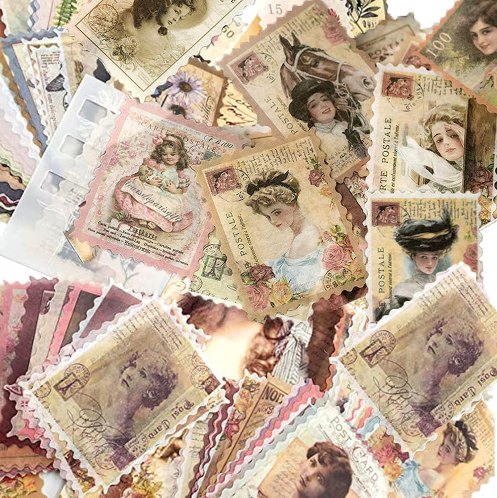 Cotrida die-cut stamps offer vintage charm for cards, envelopes, and albums.