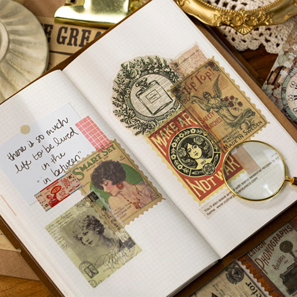 Cotrida translucent washi paper stickers blend with pages while allowing writing.