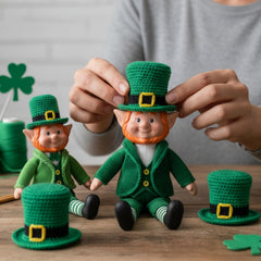 Cotwinter hanging-decor-leprechaun-hat adds charm to venues and mantels.