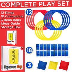 Bright color variety highlights each ring color to aid sorting and counting.