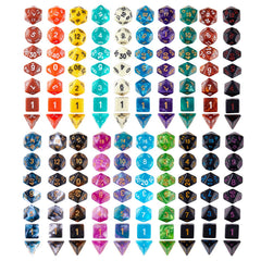 Vibrant acrylic dice with durable, polished surfaces for lasting use.