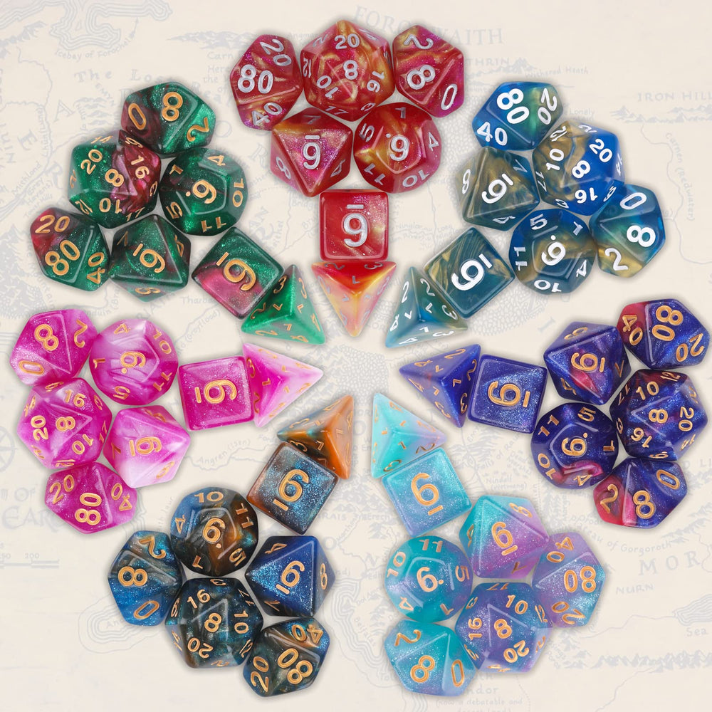 Coyeekn DND dice group (d4–d12) ready for campaign play.