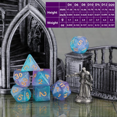 Coyeekn DND glitter d6 close-up showing smooth facets for fair rolls.