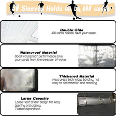 COYORO Soccer Card Binder EVA layer provides shock and moisture protection.