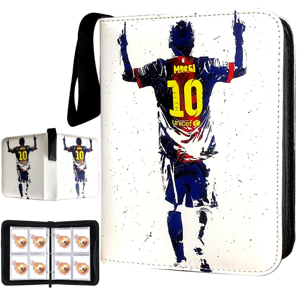 COYORO Soccer Card Binder front view showing compact 3-ring design for easy organization.