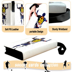 COYORO Soccer Card Binder with wrist strap for portable card collection on the go.