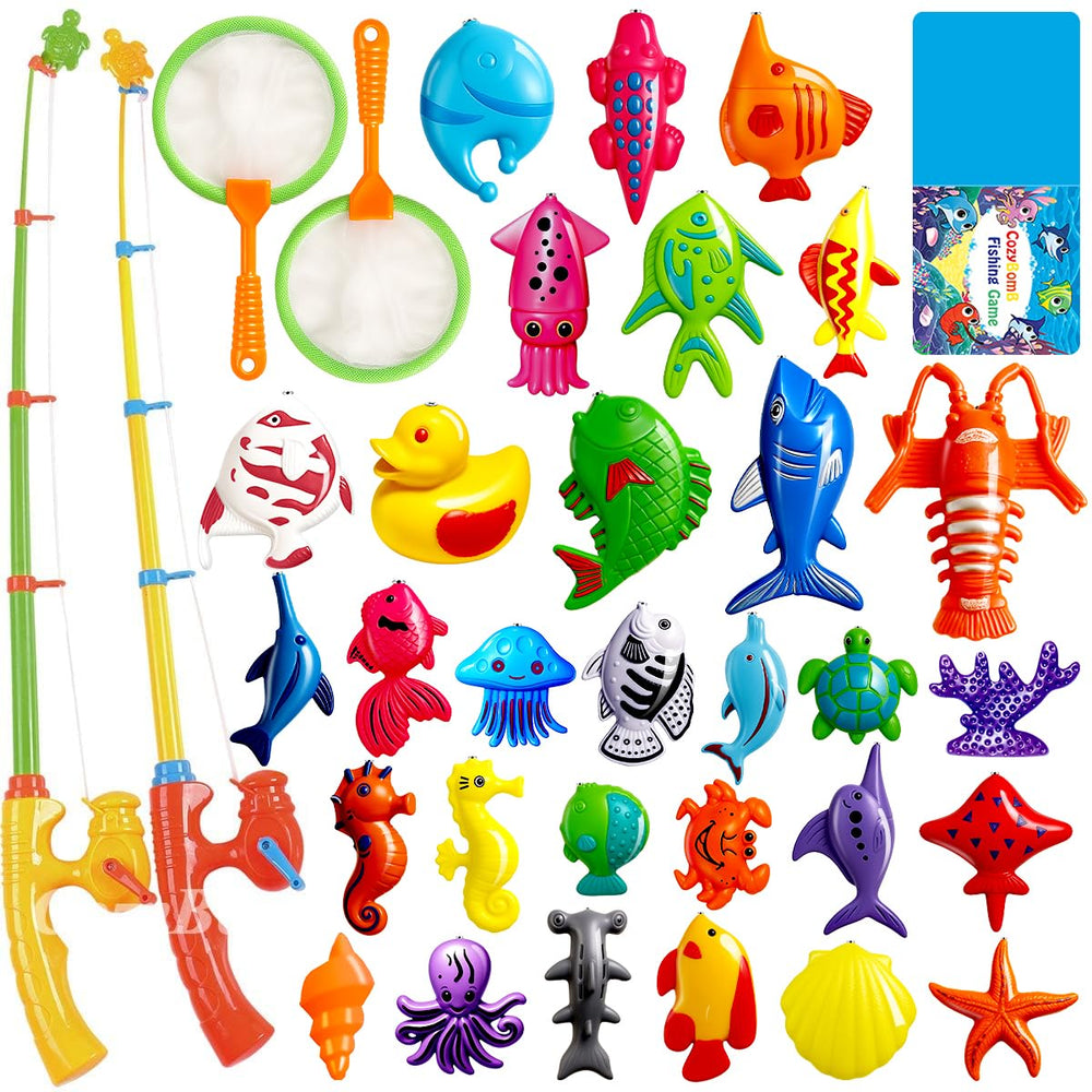 CozyBomB magnetic fishing rod for kids boosts hand-eye coordination during play.