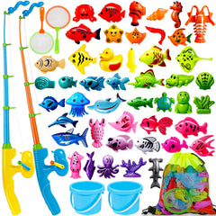 CozyBomB magnetic fishing poles enhance hand-eye coordination during water play