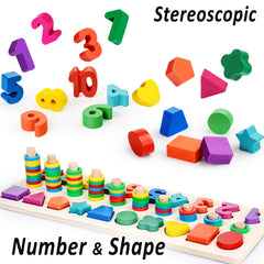 CozyBomB wooden sorter and stacker with pegs promotes early counting skills