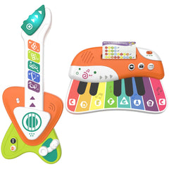 Cozybuy toddler guitar toy piano combo showcases dual-mode play for kids.