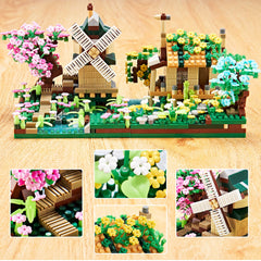 COZYMASS River Windmill blocks detailed windmill scene for hands-on building