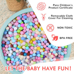 COZYTRAUM-ball-pit-thick-walls-soft-bottom provides cushioned safety during play.