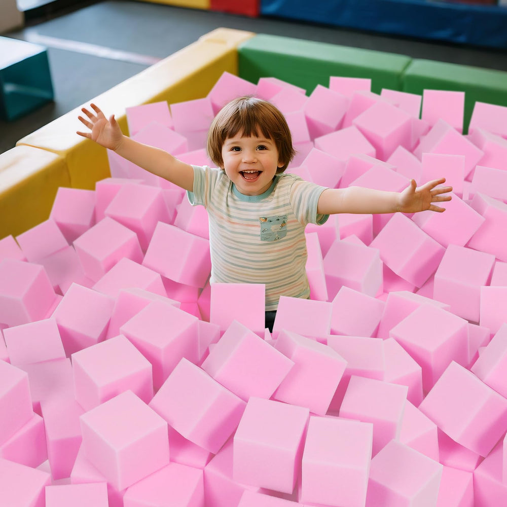 COZYTRAUM pink safety cubes serve as versatile play mats