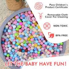 COZYTRAUM foam ball pit 47-inch diameter offers roomy play space.