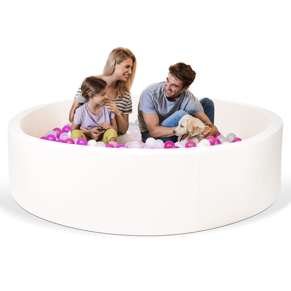 COZYTRAUM foam ball pit in off-white shows a soft, safe play space for kids