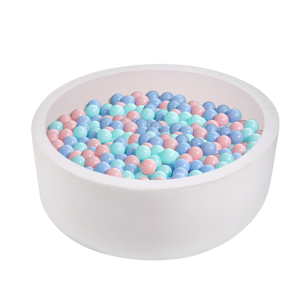 COZYTRAUM foam ball pit assembled in white for safe toddler play