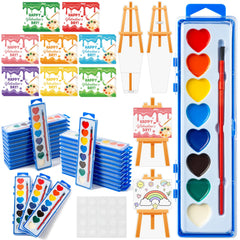 CPicdn 24-pack Valentine watercolor set packaging shown, ideal for classroom art projects and gifting